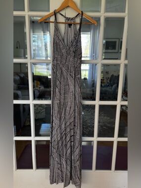 GAP Black and White Striped Dress